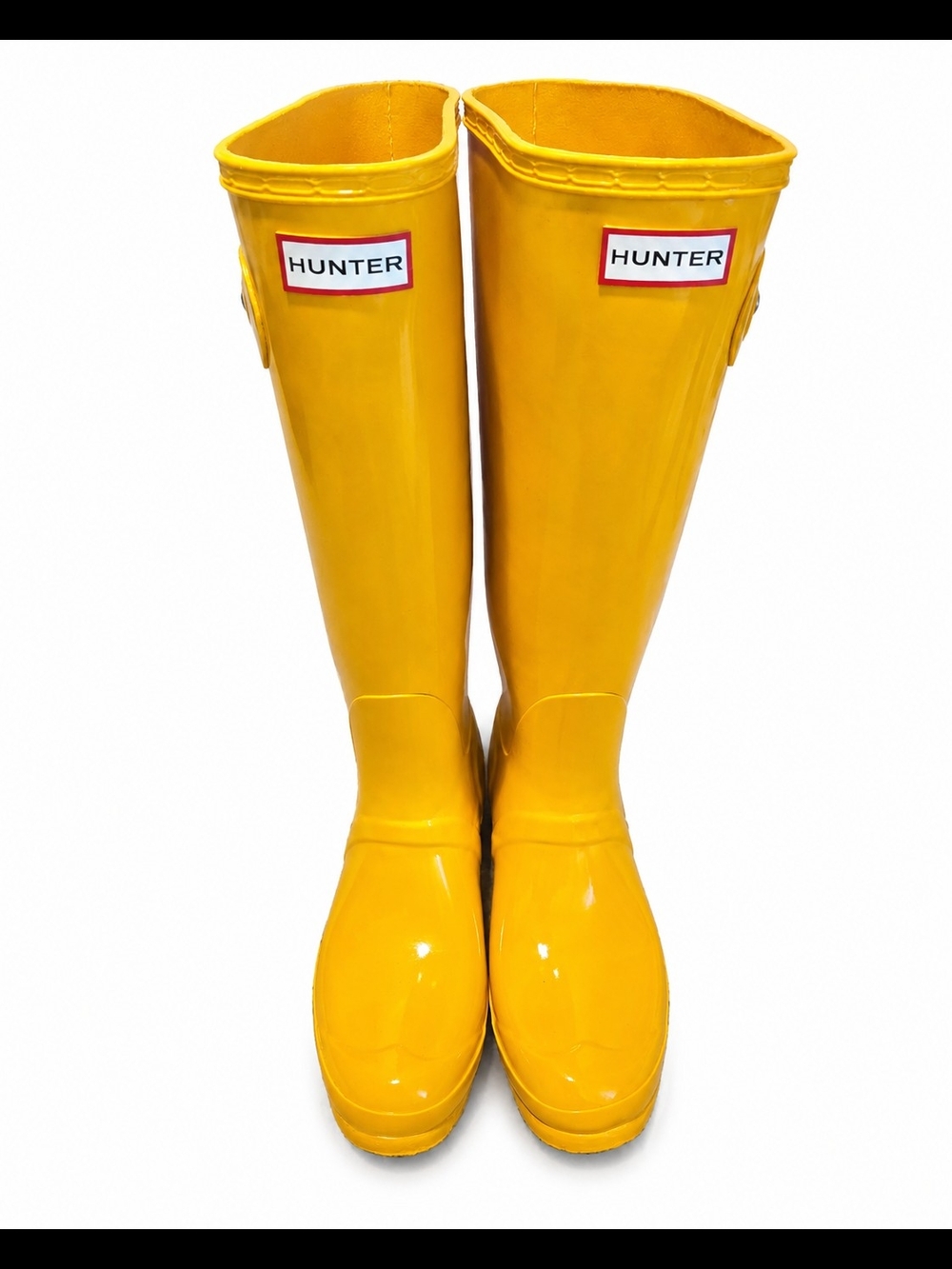 Hunter Original Tall Gloss Yellow Rain Boots Women’s Size 10 New Never Worn